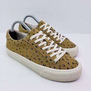 Madewell MWL Sidewalk Womens Size 5 Mini Leopard Recycled Canvas Low Shoes